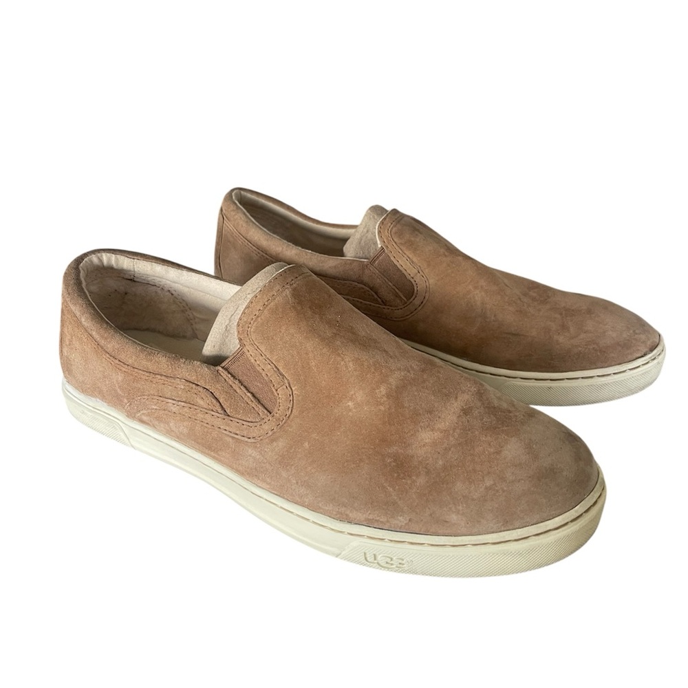 UGG Women’s Fierce Chestnut Brown Suede Leather Slip On Size 10